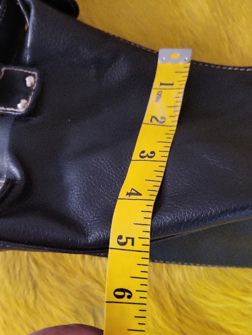 St. John's Bay Black Shoulder Bag with Silver Buckle Accents - Picture 10 of 12